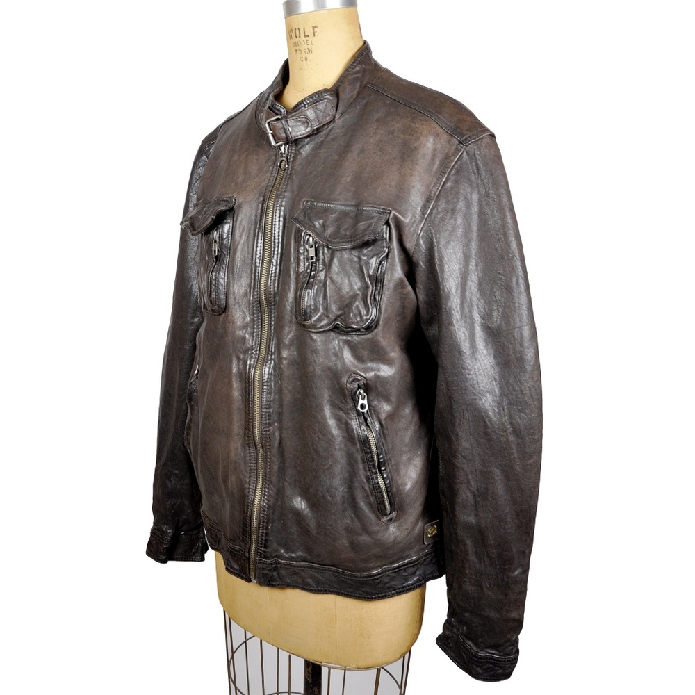 VTG SCOTCH & SODA Brown Bomber Moto Jacket